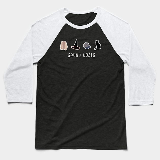 Hocus Pocus Squad Goals Baseball T-Shirt by Cat Bone Design